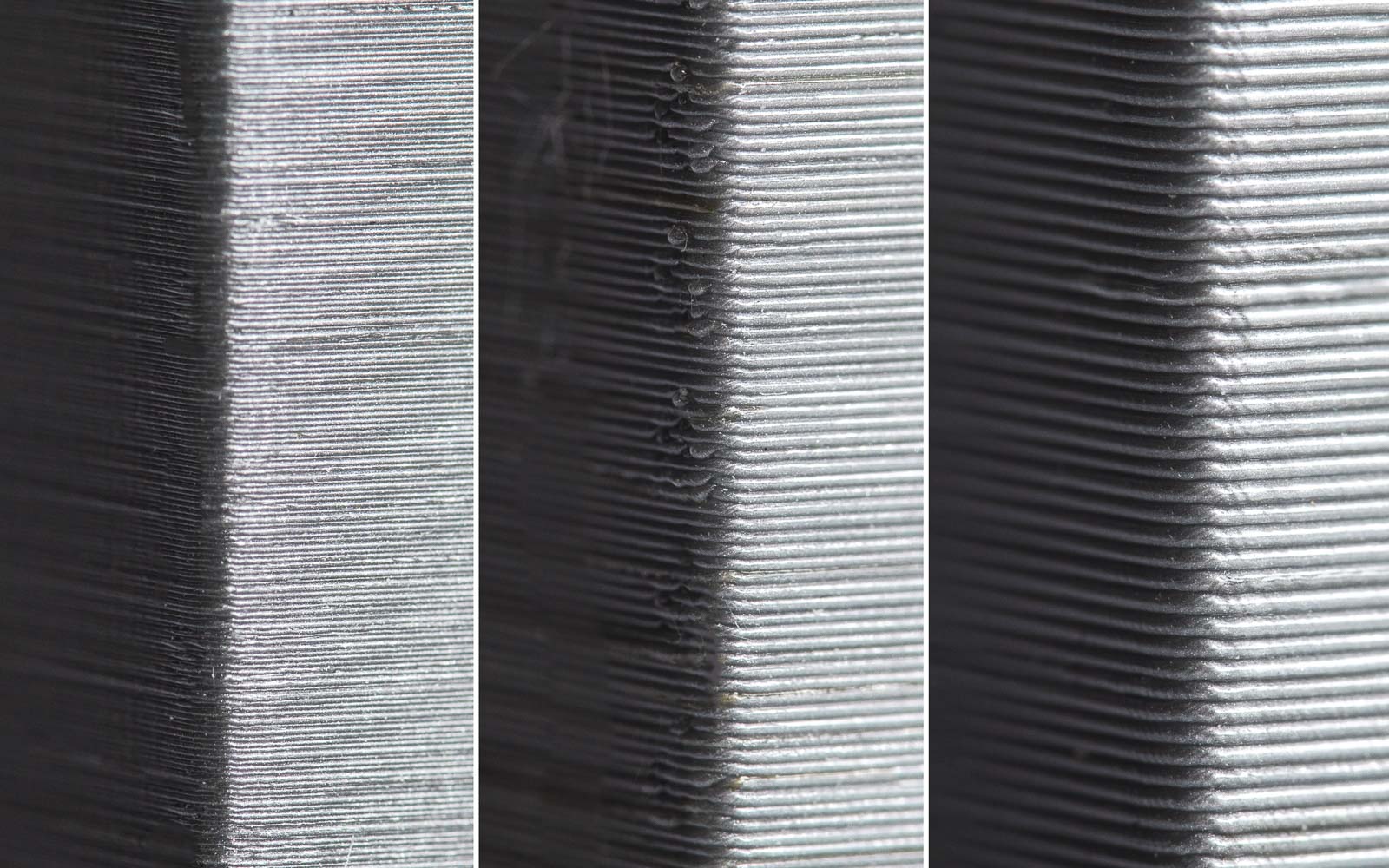 لایه های قطعاتی که با پرینتر سه بعدی ساخته می شوند از نزدیک قابل مشاهده هستند.