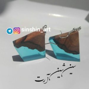 خرید گوشوراه چوبی نگینی سفارشی