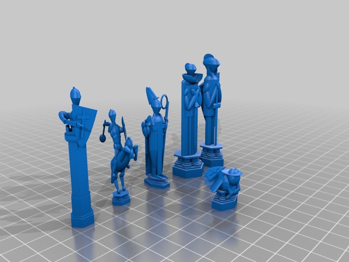 شخصیت‌های شطرنج پرینت سه بعدی شده