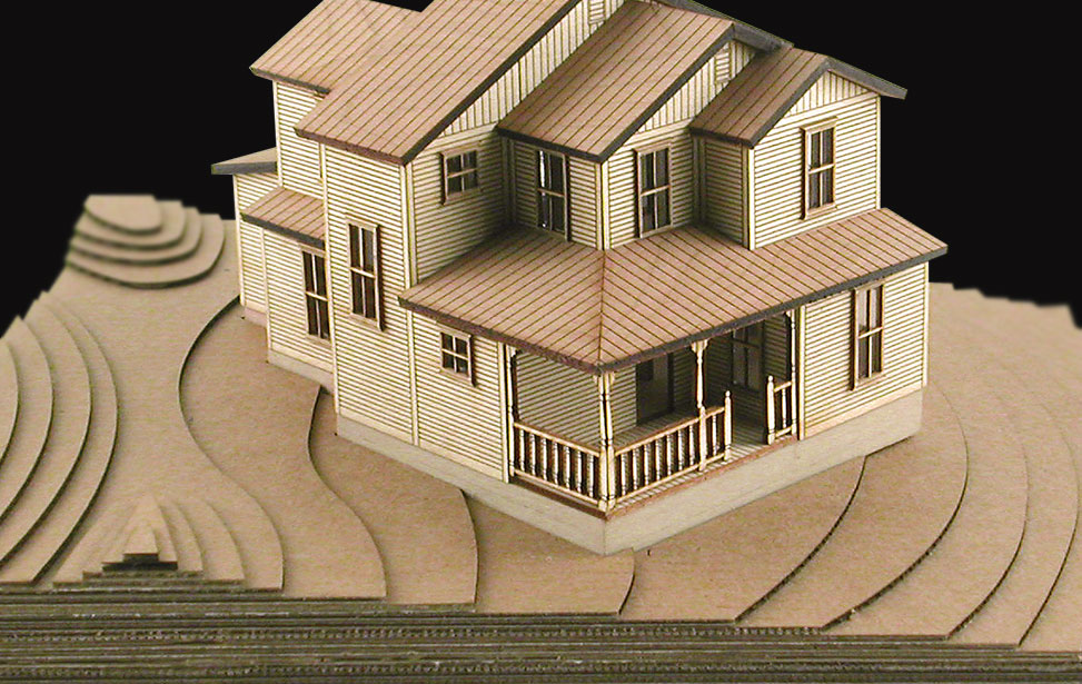 مدل ساختمان حاصل از برش لیزر